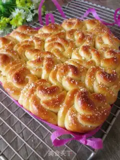 Make Light milk rose bread step 13