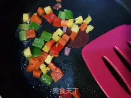Make Pineapple rice step 4