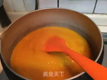 Make The flower fairy mango mousse step 3