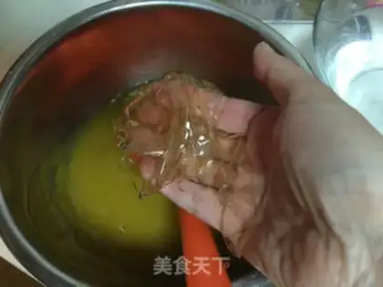 Make The flower fairy mango mousse step 4
