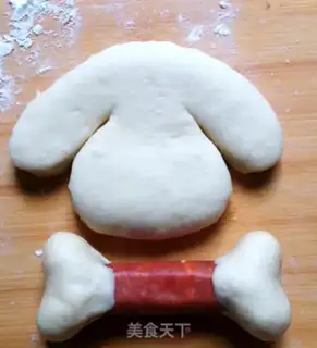 Make Dogs eat bone sausage bread step 4