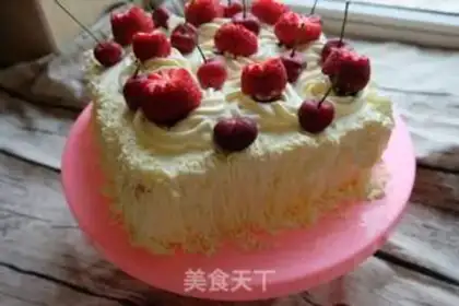Make Strawberry cherry cake step 14
