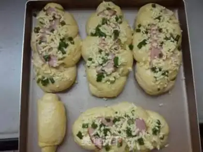 Make Ham cheese bread step 8