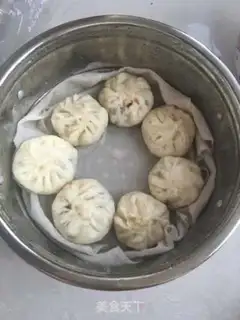 Make radish cabbage and ham buns step 8