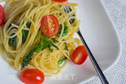 Make Roller tomato noodles step 5