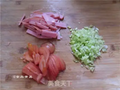 Make Celery tomato pizza step 1