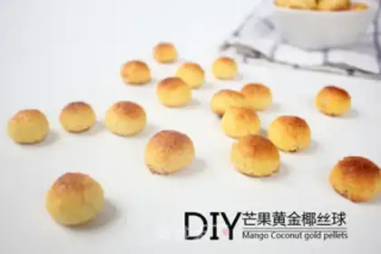 Make Mango golden coconut ball step 12