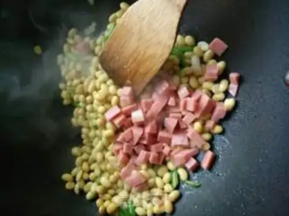 Make Sausage soybeans step 2