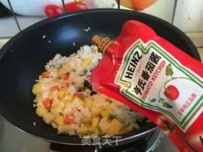 Make Pineapple shrimp rice step 6