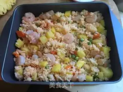 Make Pineapple shrimp rice step 8