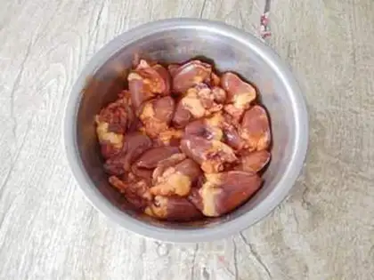 Make Vanilla chicken heart step 2