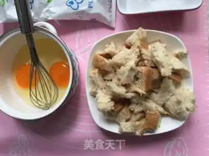 Make All the wheat toast pudding step 1