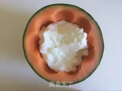 Make Melon milk ice step 3