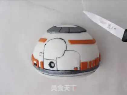 Make STAR WARS BB8 CAKE step 17