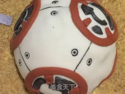 Make STAR WARS BB8 CAKE step 21