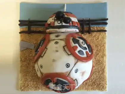 Make STAR WARS BB8 CAKE step 25