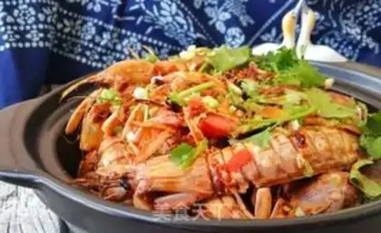 Make Spicy leather shrimp step 9