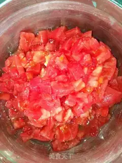Make Tomato shrimp tofu soup step 1