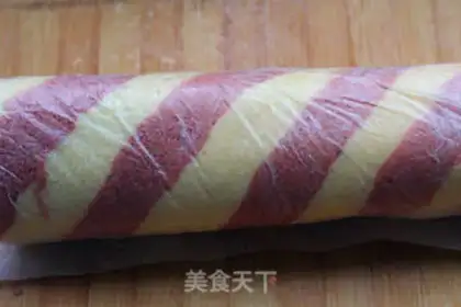 Make Colour stripe cake roll step 17