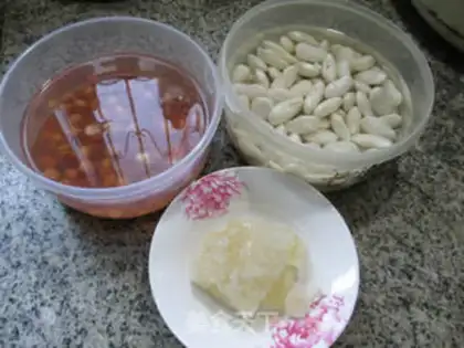 Make Peanut rice and sweet bean soup step 0