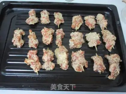 Make Sesame toothpick beef step 4
