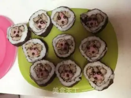 Make Dog sushi step 7