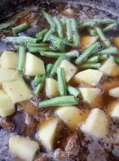 Make Chestbone and potatoes and beans step 6