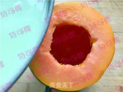 Make Apple-flavored papaya milk step 5