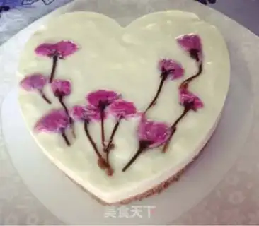 Make Sakura cheesecake step 6