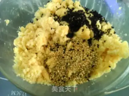 Make Sesame peaches step 7