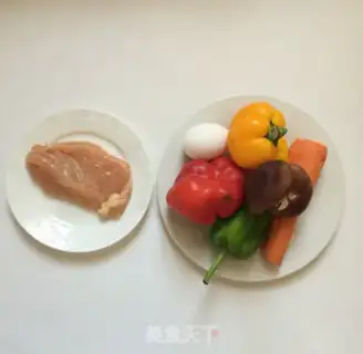 Make Five-colored chicken silk step 0