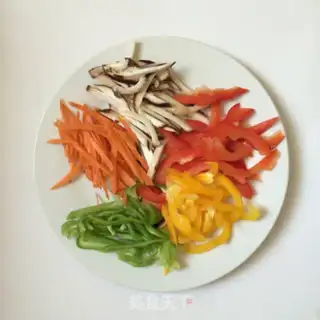 Make Five-colored chicken silk step 3