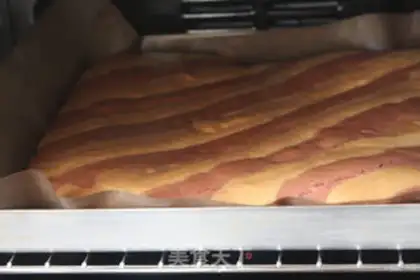 Make Colour stripe cake roll step 13