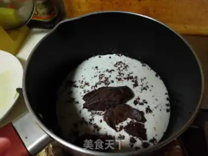 Make Mango heart mousse cake step 7