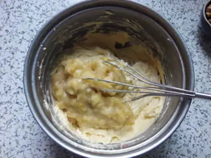 Make Banana walnut pound cake step 5