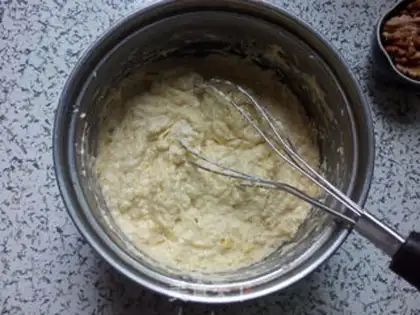 Make Banana walnut pound cake step 6