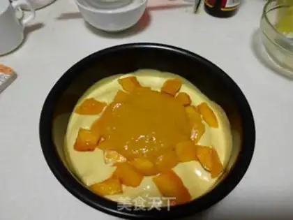 Make Mango heart mousse cake step 29