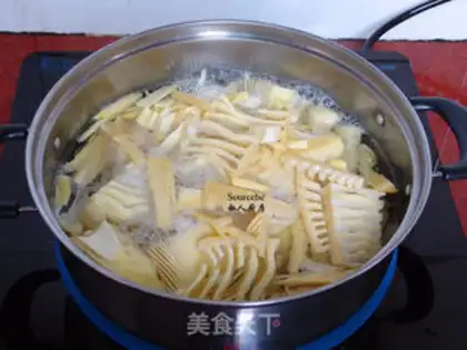 Make Bamboo and ham step 1