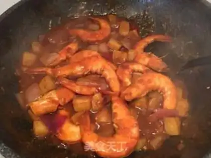 Make Curry potato shrimp step 3
