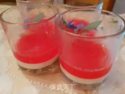 Make Watermelon milk pudding step 4