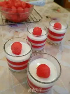 Make Watermelon milk pudding step 6
