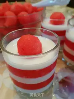 Make Watermelon milk pudding step 8
