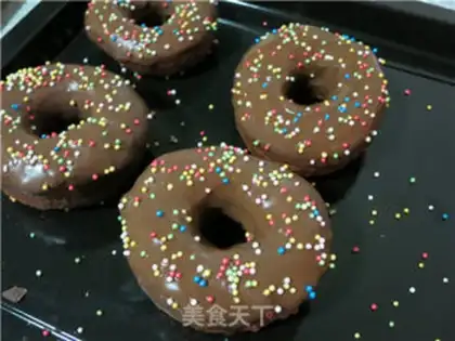 Make Chocolate-colored donuts step 17