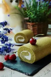 Make Tea and cream cake rolls step 27