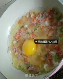 Make Egg ham and sausage step 5