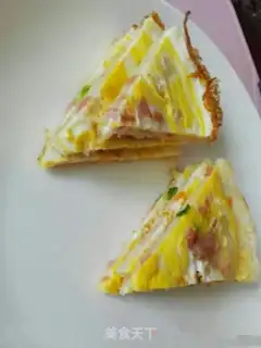 Make Egg ham and sausage step 8