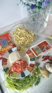 Make Fat cow with spicy tofu step 0