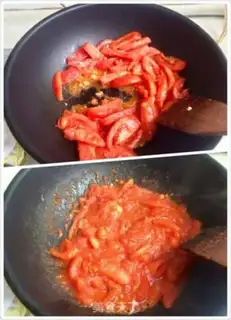 Make Tomato fried eggs step 12