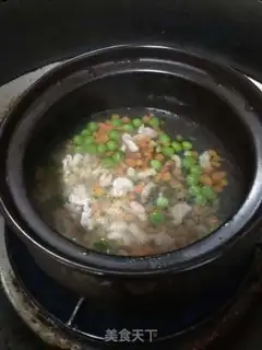 Make Skinny meat and vegetable congee step 2