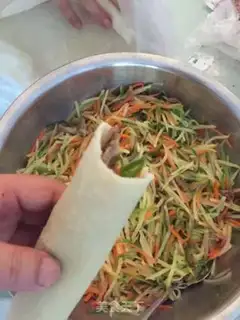 Make Spring rolls step 6